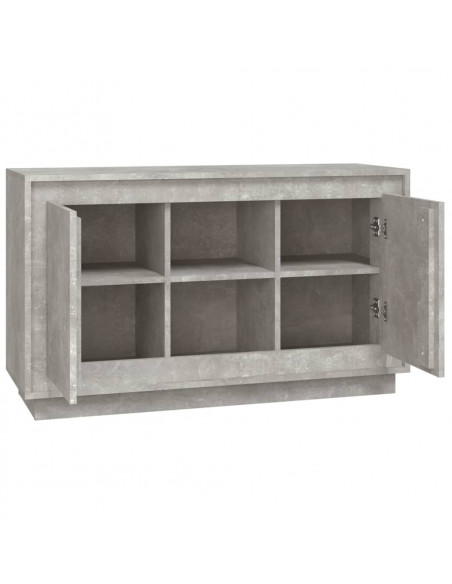 Credenza Grigio Cemento 102x35x60 cm in Legno Multistrato
