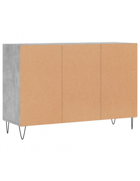 Credenza Grigio Cemento 103,5x35x70 cm in Legno Multistrato