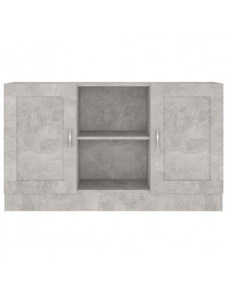 Credenza Grigio Cemento 120x30,5x70 cm in Legno Multistrato