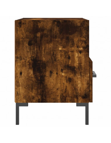 Comodini 2 pz Rovere Fumo 40x35x47,5 cm in Legno Multistrato