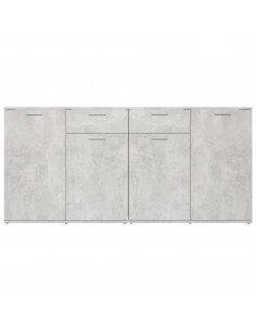 Credenza Grigio Cemento 160x36x75 cm in Legno Multistrato