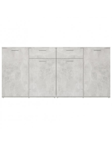 Credenza Grigio Cemento 160x36x75 cm in Legno Multistrato