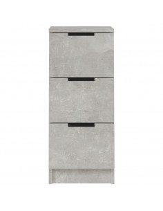Credenza Grigio Cemento 30x30x70 cm in Legno Multistrato