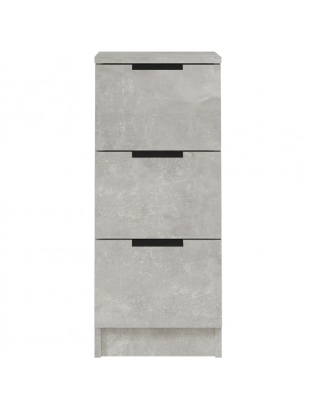 Credenza Grigio Cemento 30x30x70 cm in Legno Multistrato