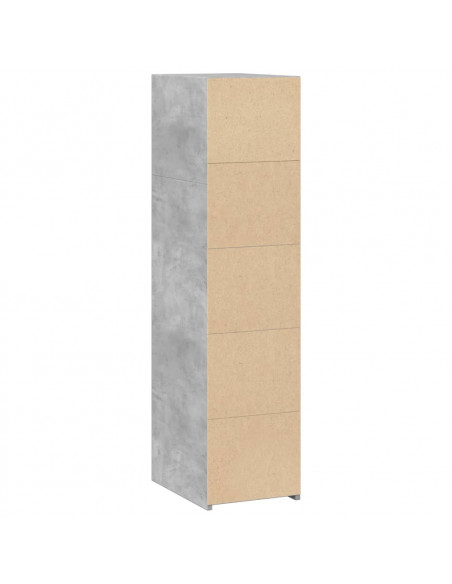 Credenza Grigio Cemento 30x41x124cm in Legno Multistrato