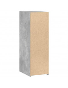 Credenza Grigio Cemento 30x41x93 cm in Legno Multistrato