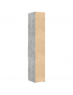Credenza Grigio Cemento 30x42,5x185 cm in Legno Multistrato