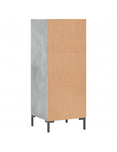 Credenza Grigio Cemento 34,5x32,5x90 cm in Legno Multistrato