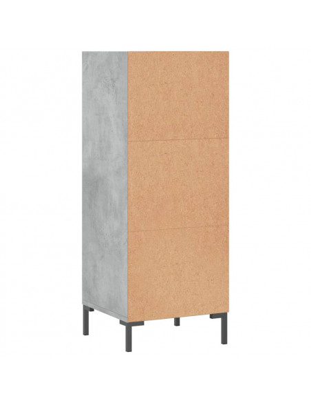 Credenza Grigio Cemento 34,5x32,5x90 cm in Legno Multistrato
