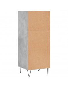 Credenza Grigio Cemento 34,5x32,5x90 cm in Legno Multistrato