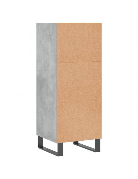 Credenza Grigio Cemento 34,5x32,5x90 cm in Legno Multistrato