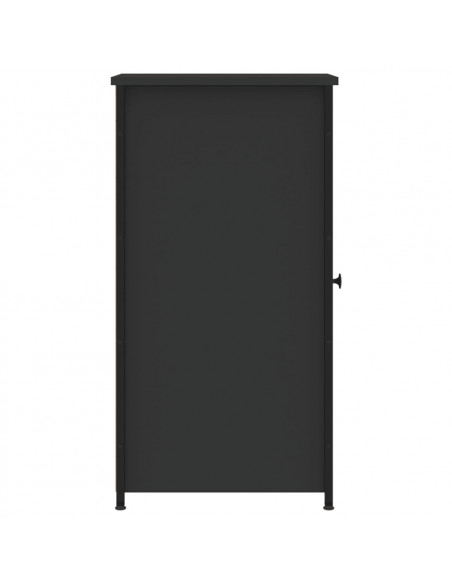 Comodini 2 pz Neri 32x42x80 cm in Legno Multistrato