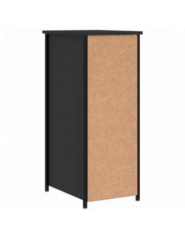 Comodini 2 pz Neri 32x42x80 cm in Legno Multistrato