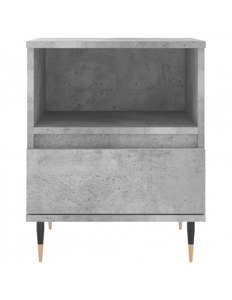 Comodini 2pz Grigio Cemento 40x35x50 cm in Legno Multistrato