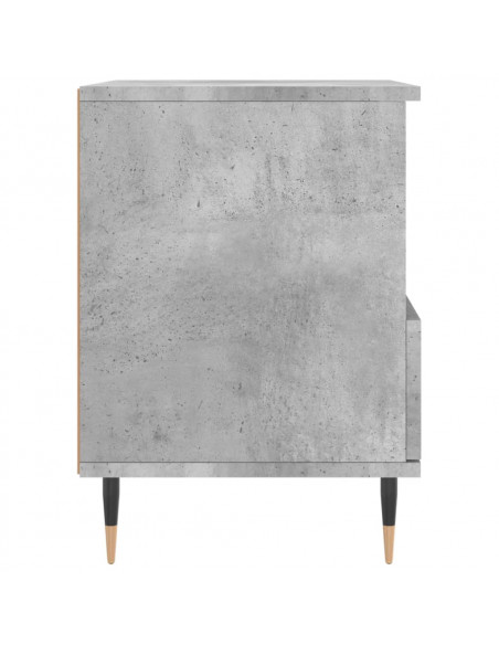 Comodini 2pz Grigio Cemento 40x35x50 cm in Legno Multistrato