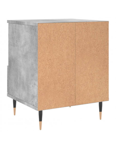 Comodini 2pz Grigio Cemento 40x35x50 cm in Legno Multistrato