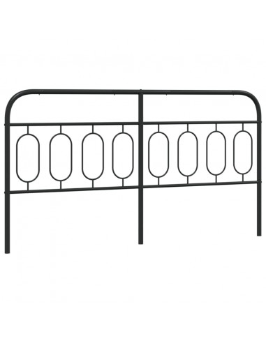 Testiera in Metallo Nero 193 cm