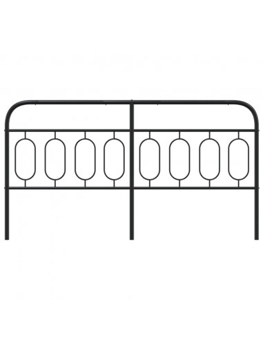 Testiera in Metallo Nero 193 cm