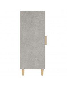 Credenza Grigio Cemento 34,5x34x90 cm in Legno Multistrato