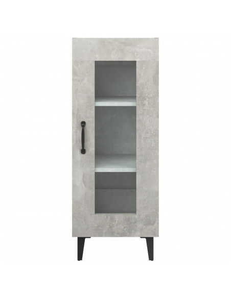 Credenza Grigio Cemento 34,5x34x90 cm in Legno Multistrato