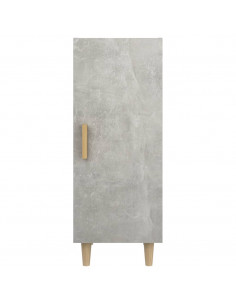 Credenza Grigio Cemento 34,5x34x90 cm in Legno Multistrato