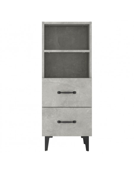 Credenza Grigio Cemento 34,5x34x90 cm in Legno Multistrato
