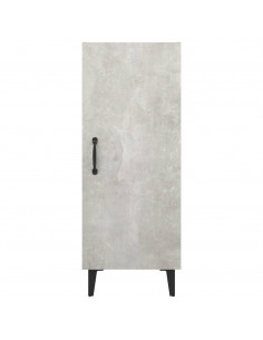 Credenza Grigio Cemento 34,5x34x90 cm in Legno Multistrato