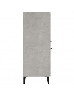 Credenza Grigio Cemento 34,5x34x90 cm in Legno Multistrato