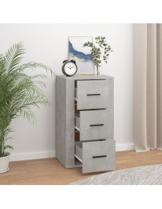 Credenza Grigio Cemento 40x33x70 cm in Legno Multistrato