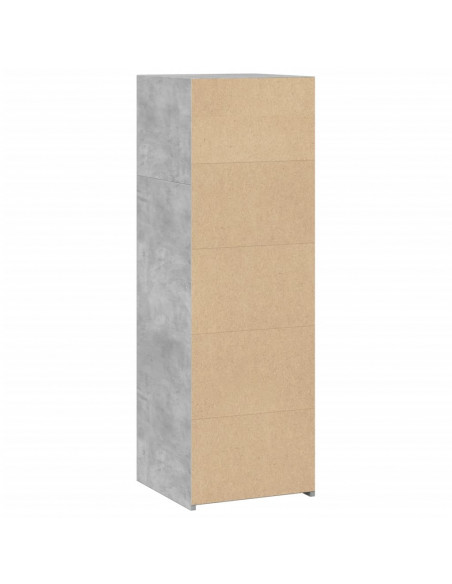 Credenza Grigio Cemento 40x41x124cm in Legno Multistrato