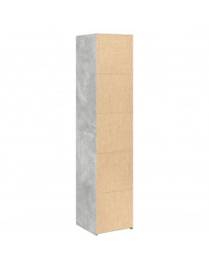 Credenza Grigio Cemento 40x41x185cm in Legno Multistrato