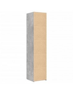 Credenza Grigio Cemento 40x42,5x185 cm in Legno Multistrato