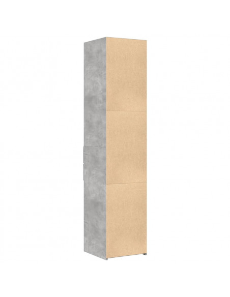 Credenza Grigio Cemento 40x42,5x185 cm in Legno Multistrato
