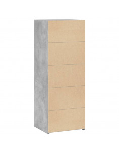 Credenza Grigio Cemento 45x41x124 cm in Legno Multistrato