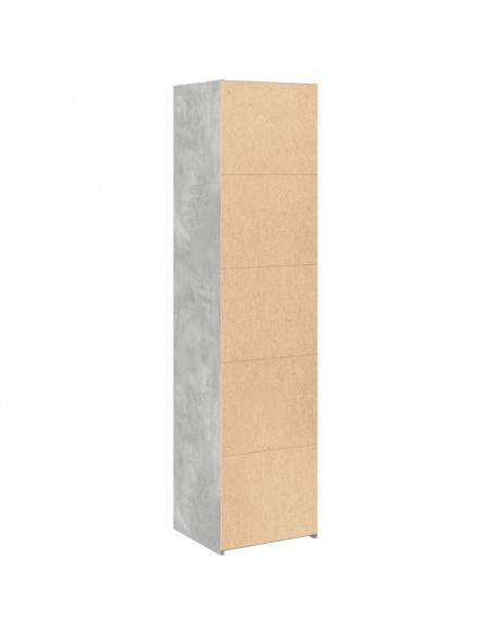 Credenza Grigio Cemento 45x41x185 cm in Legno Multistrato