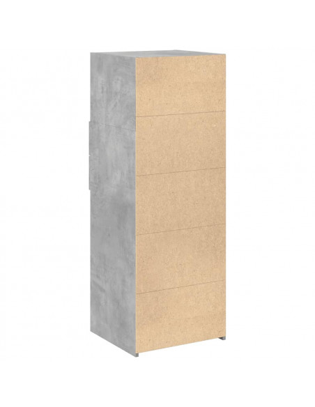Credenza Grigio Cemento 45x42,5x124 cm in Legno Multistrato