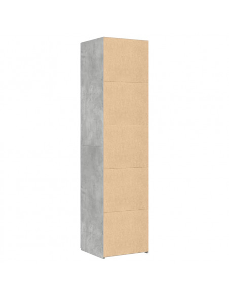 Credenza Grigio Cemento 45x42,5x185 cm in Legno Multistrato