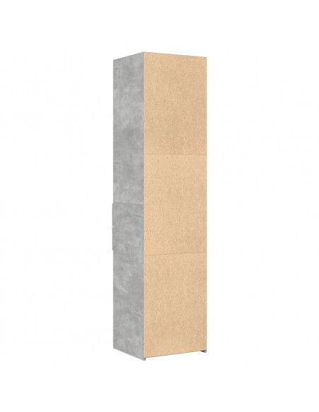 Credenza Grigio Cemento 45x42,5x185 cm in Legno Multistrato