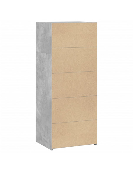 Credenza Grigio Cemento 50x41x124 cm in Legno Multistrato