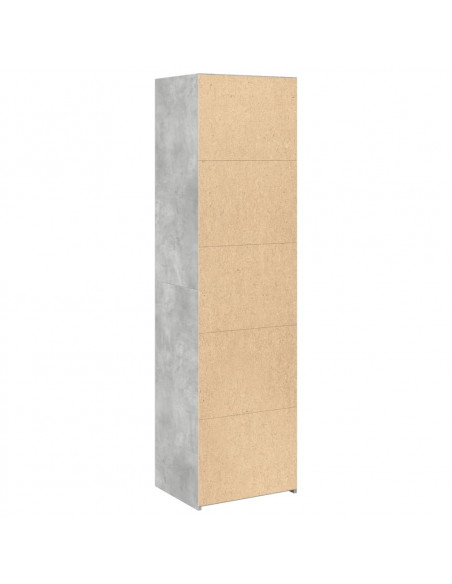 Credenza Grigio Cemento 50x41x185 in Legno Multistrato