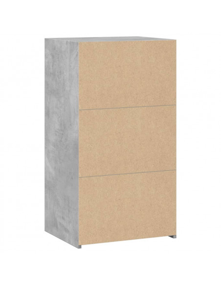 Credenza Grigio Cemento 50x41x93 cm in Legno Multistrato