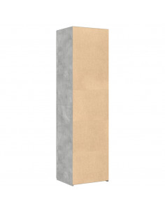 Credenza Grigio Cemento 50x42,5x185 cm in Legno Multistrato