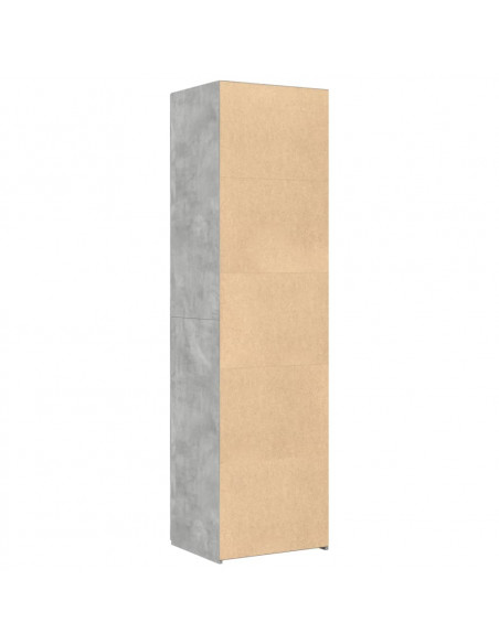 Credenza Grigio Cemento 50x42,5x185 cm in Legno Multistrato