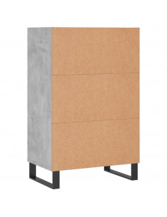 Credenza Grigio Cemento 57x35x90 cm in Legno Multistrato