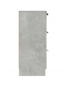 Credenza Grigio Cemento 60x30x70 cm in Legno Multistrato