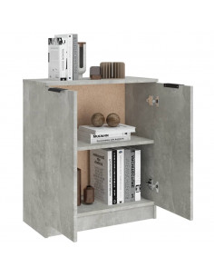 Credenza Grigio Cemento 60x30x70 cm in Legno Multistrato