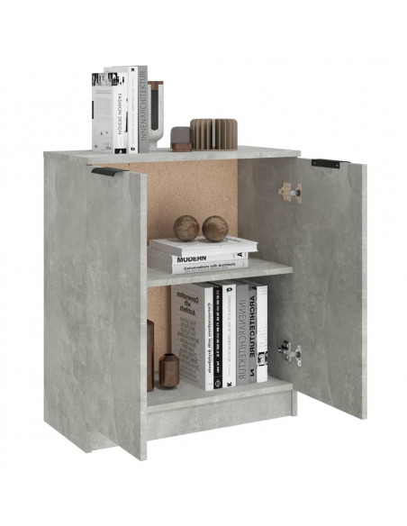 Credenza Grigio Cemento 60x30x70 cm in Legno Multistrato