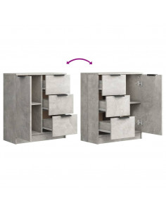 Credenza Grigio Cemento 60x30x70 cm in Legno Multistrato