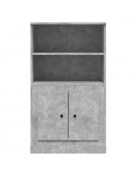 Credenza Grigio Cemento 60x35,5x103,5 cm in Legno Multistrato
