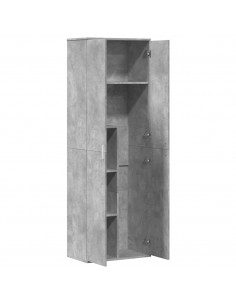 Credenza Grigio Cemento 60x35x180 cm in Legno Multistrato
